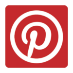 Pinterest logo linked to meg in motion's Pinterest page.